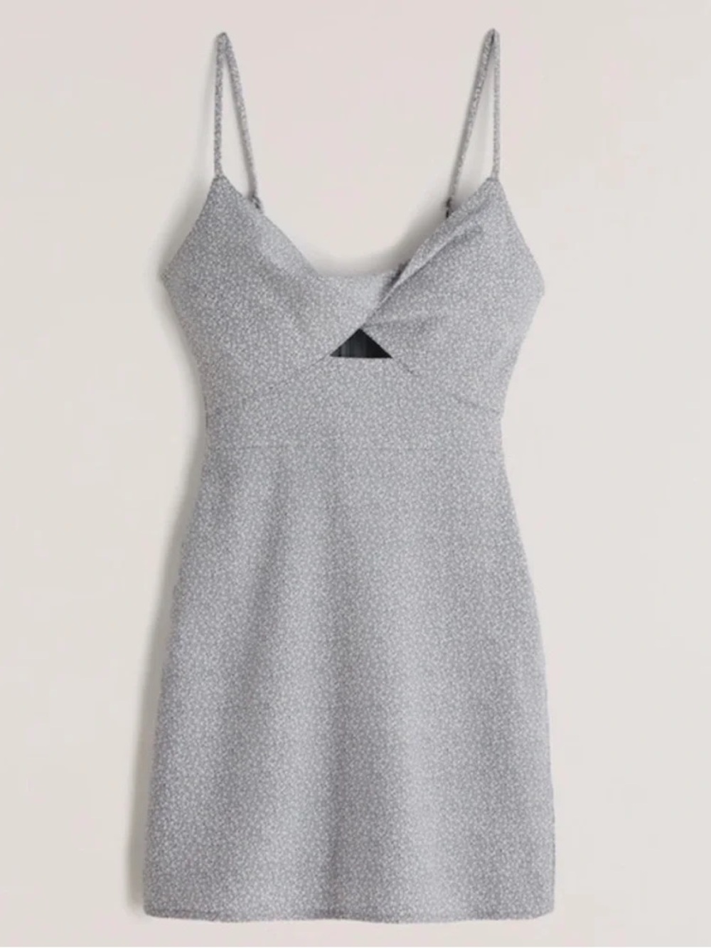 Abercrombie & Fitch Twist-Front Mini Dress - Light Blue Floral
